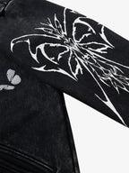 Punk Gothic Butterfly Graphic Streetwear Jacket