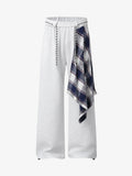 Plaid Patchwork Sweatpants
