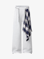 Plaid Patchwork Sweatpants