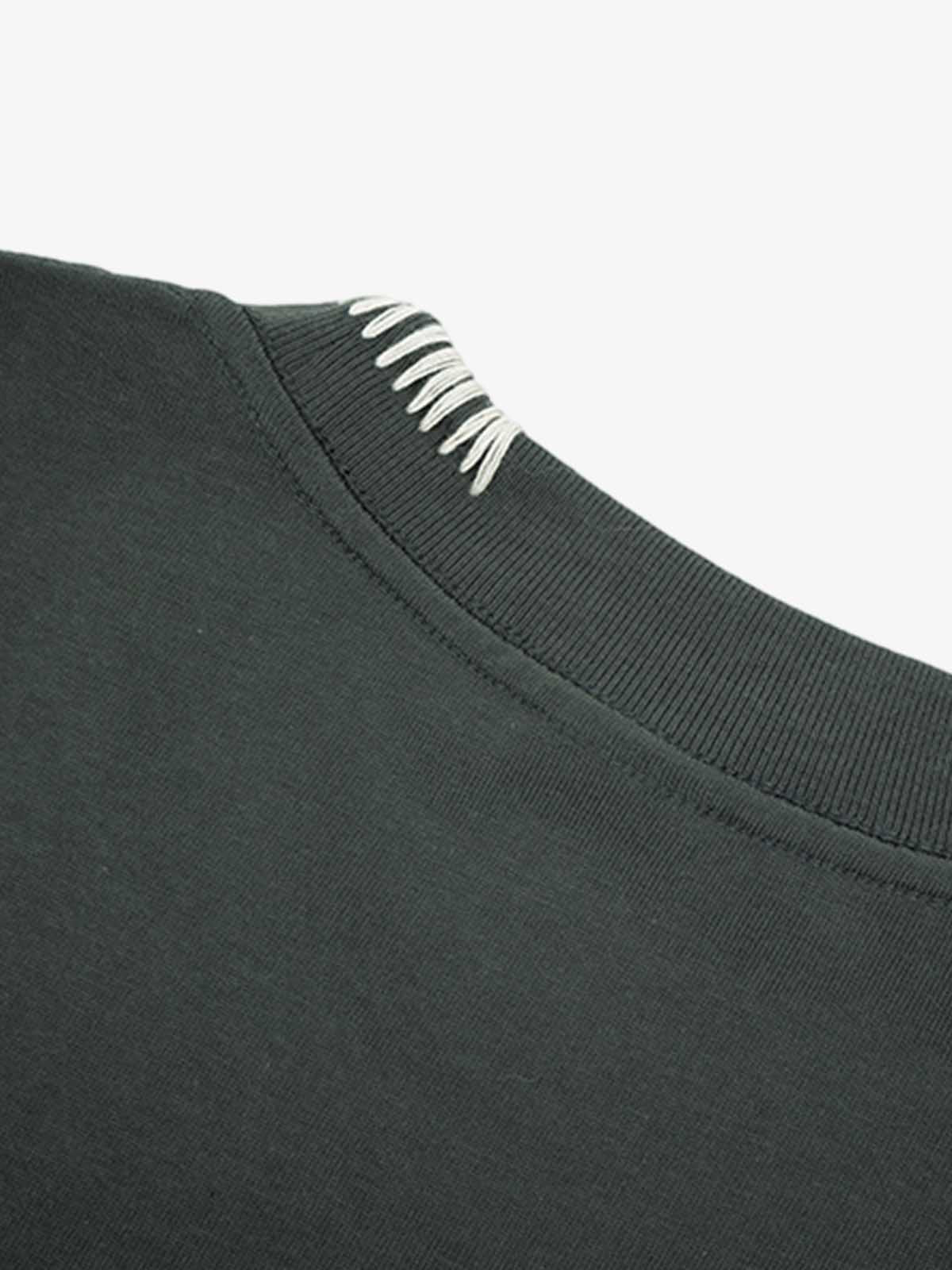 Minimal Exposed Stitch Design T-Shirt