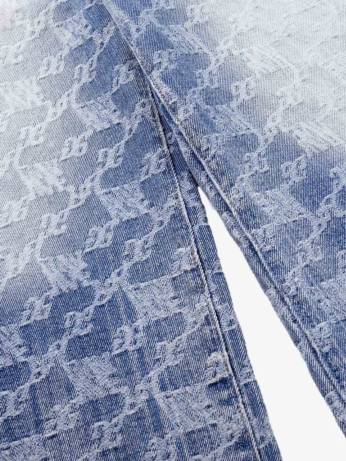 Gradient Wash Jacquard Denim Jeans