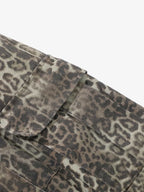 Vintage Leopard Print Cargo Barrel Pants