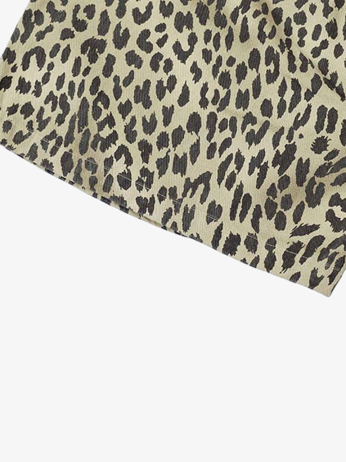 Leopard Print Wide Leg Jorts