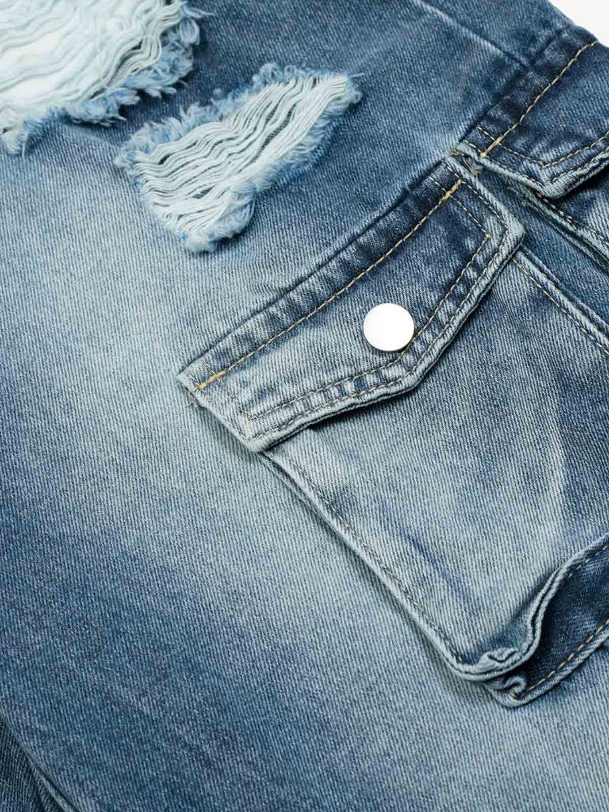 Retro Ripped Cargo Jeans