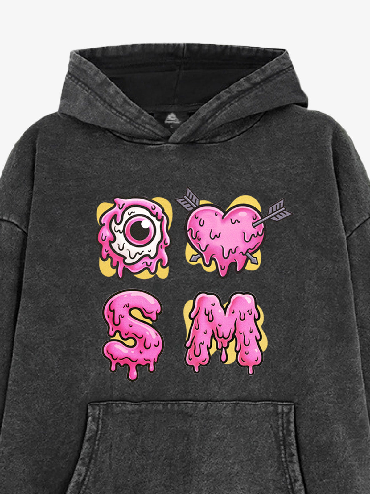 Street Dripping Letter Eyeball Graffiti Hoodie