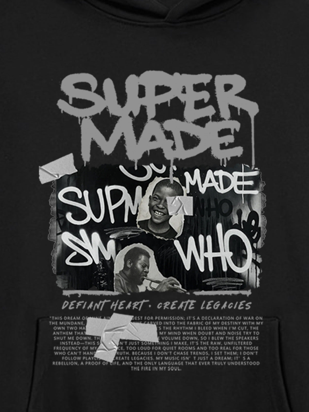 Trendy Retro Graffiti Character Hoodie
