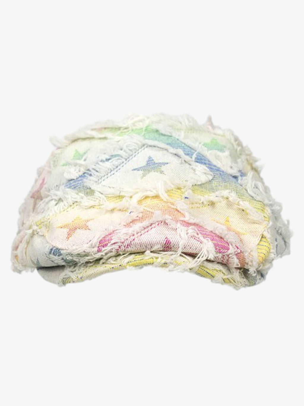 Distressed Rainbow Star Patchwork Flat Cap