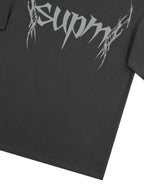 SUPM Gothic Sharp Letter Graphic T-Shirt