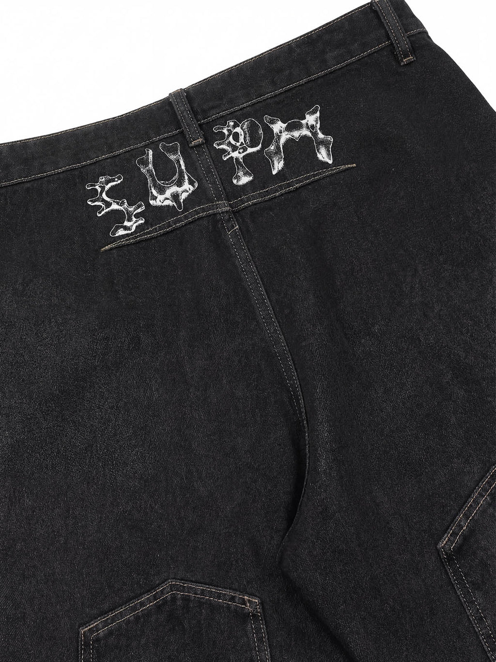 Washed Waistband Hem Jorts