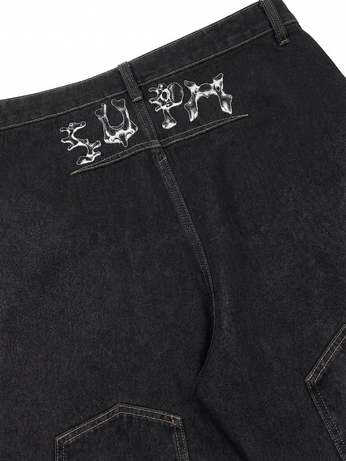 Washed Waistband Hem Jorts