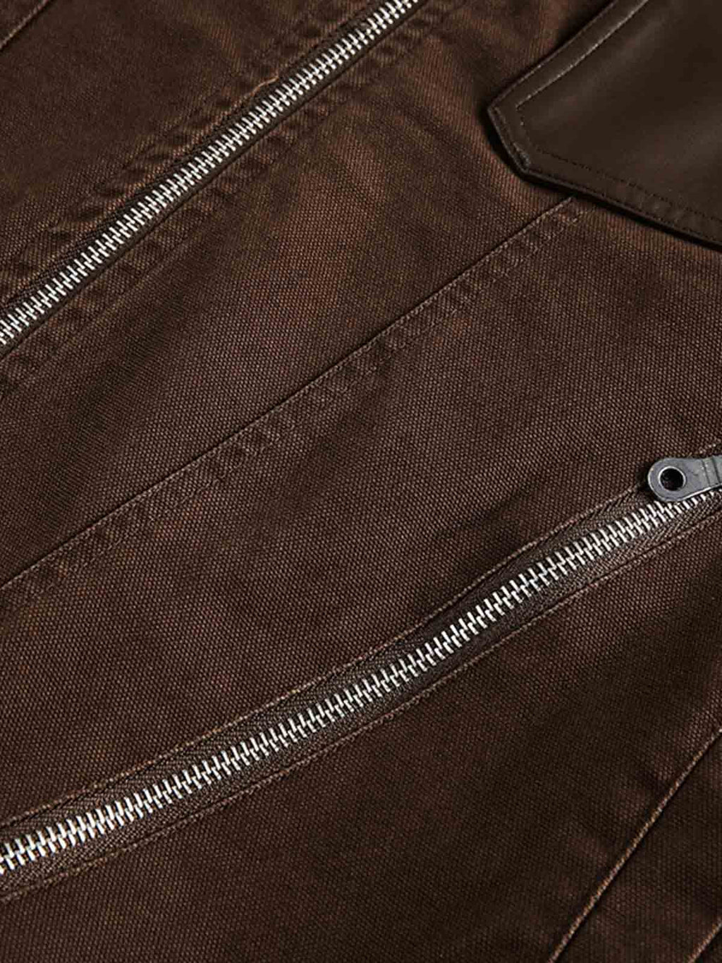 Retro Panelled Utility Multi Pocket Zip Up Bomber Jacket