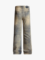 Vintage Distressed Ripped Wide Leg Jeans
