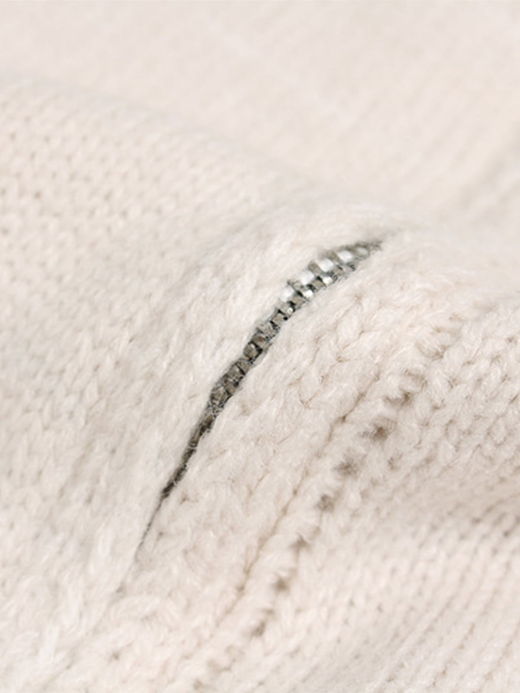 Heavy Cut Turtleneck Cardigan Zipper Sweater