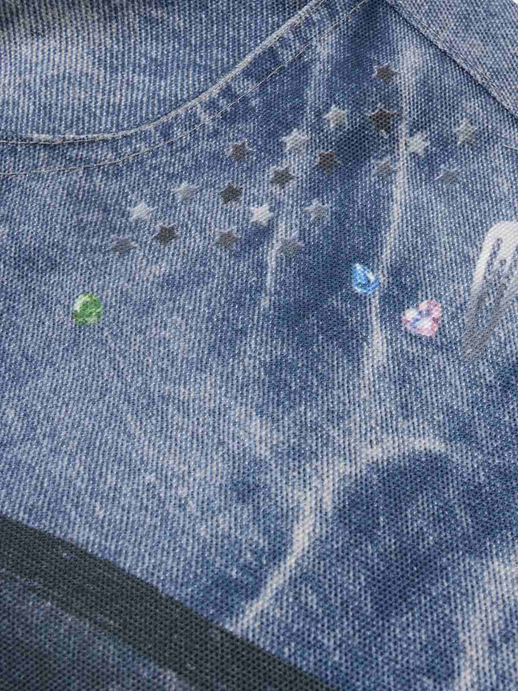 Retro Dachshund 3D Print Washed Distressed Jeans