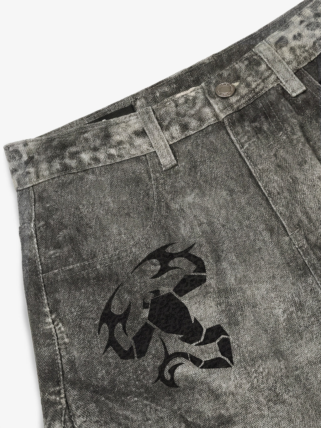 Washed Scorpion Graphic Panel Pants