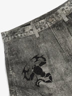 Washed Scorpion Graphic Panel Pants