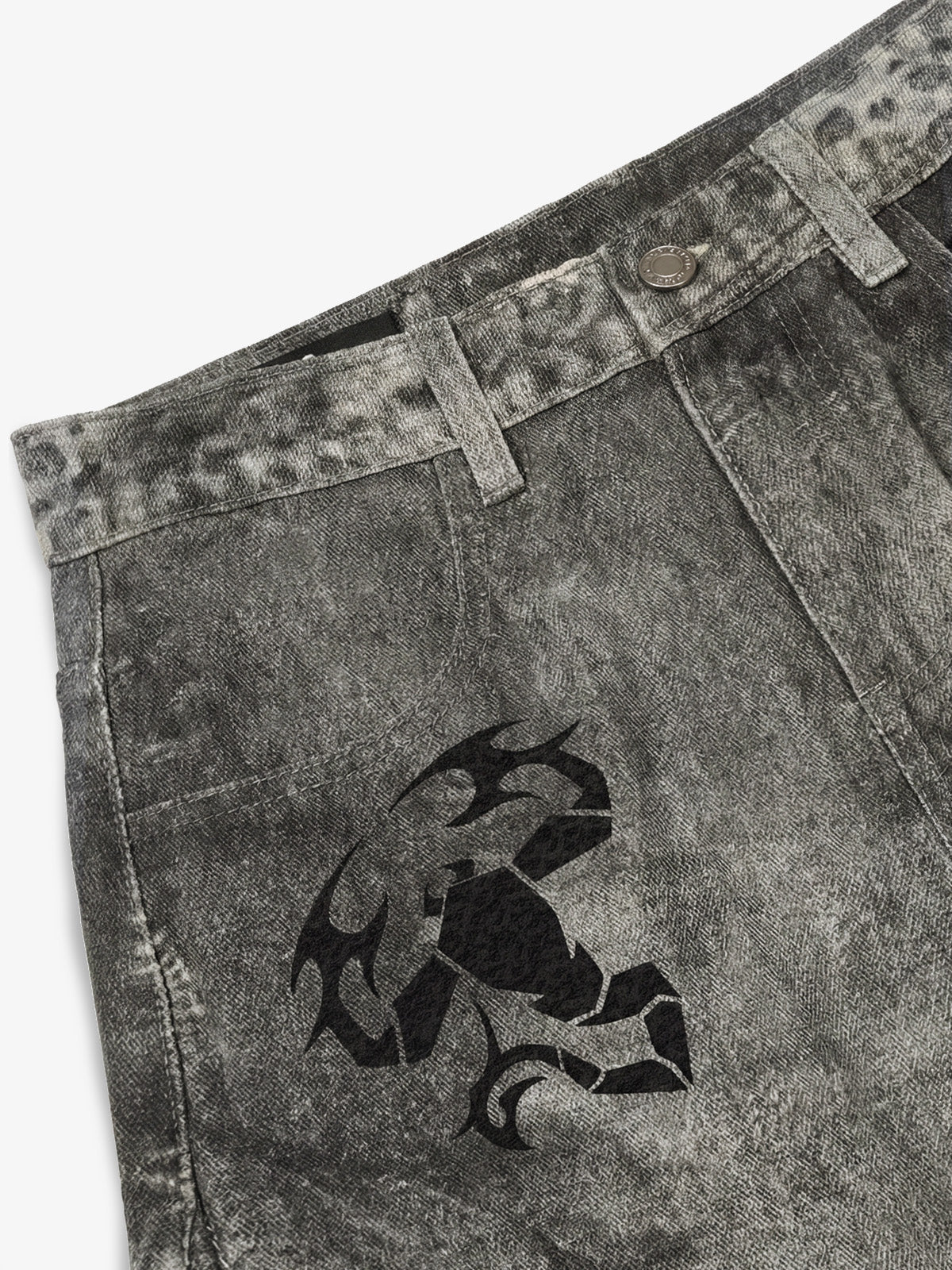 Washed Scorpion Graphic Panel Pants