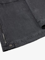 Vintage Washed Multi-Pocket Adjustable Strap Flare Cargo Pants
