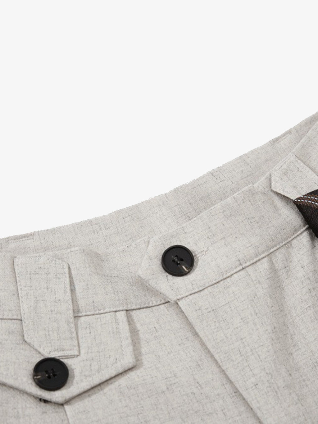 Tie Detail Relaxed Fit Draped Suit Pants