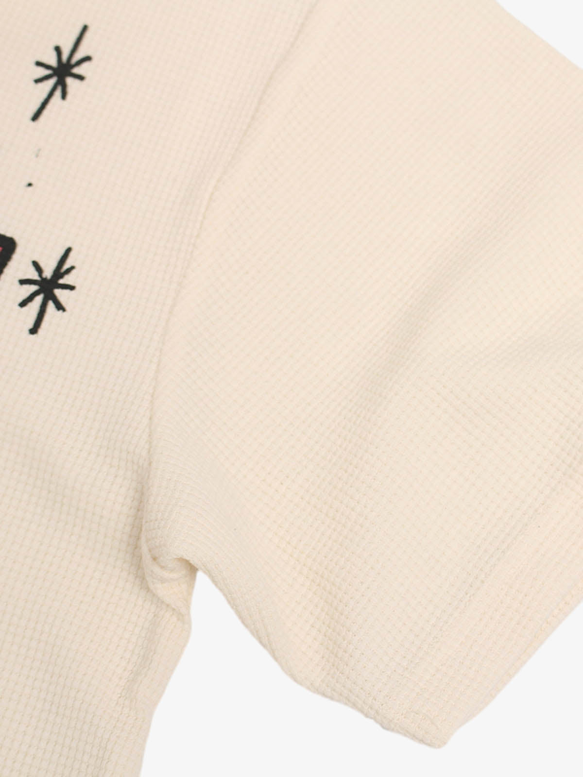 Waffle Knit Graffiti Devil Graphic Oversized T-Shirt
