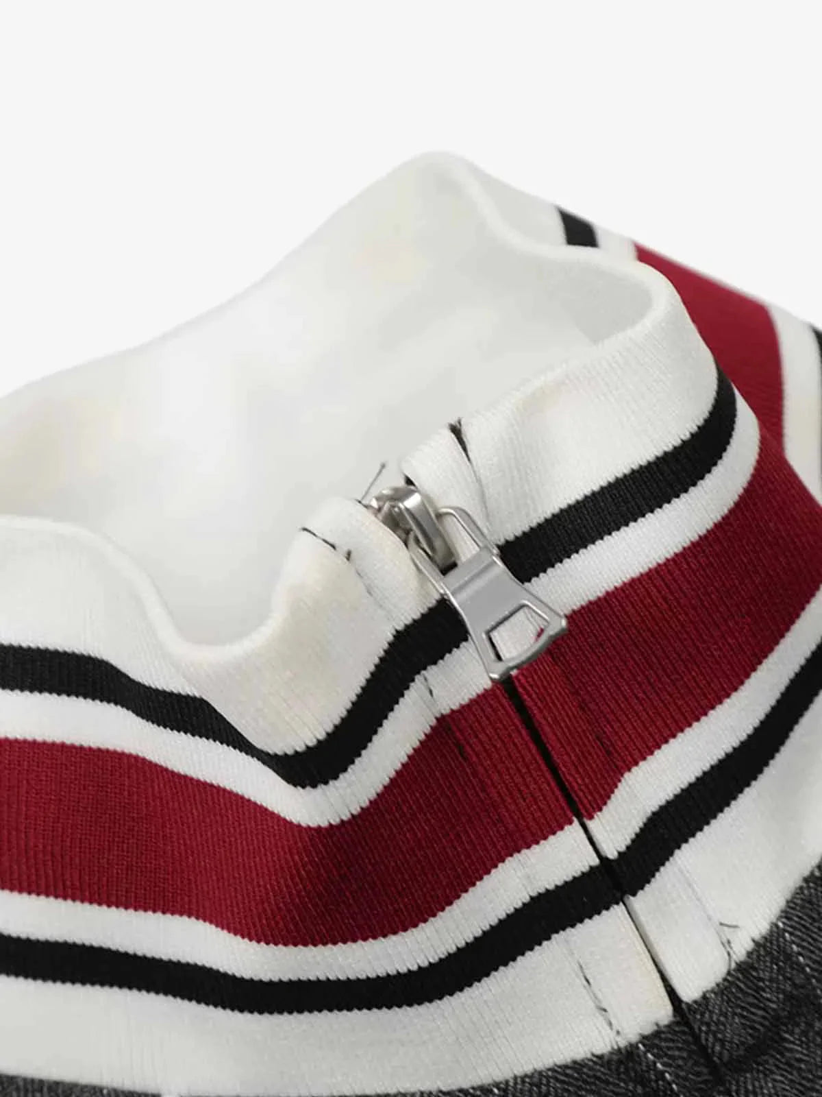 Retro Color-Blocked Striped Stand-Collar Tracksuit