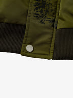 Street Graffiti Lamb Collar Flight Cotton Jacket