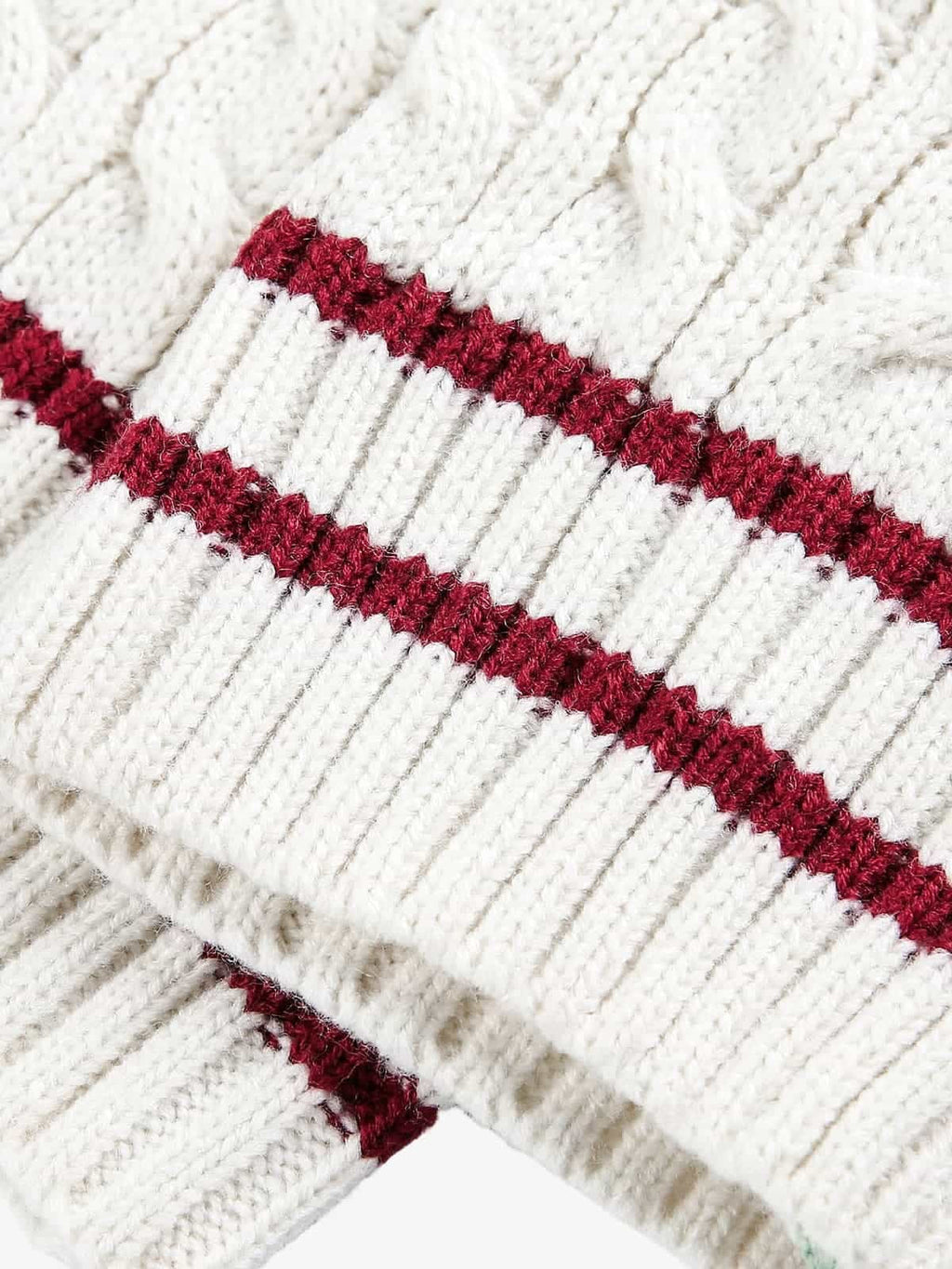 Retro Contrast Color High Neck Knitted Cardigan Sweater