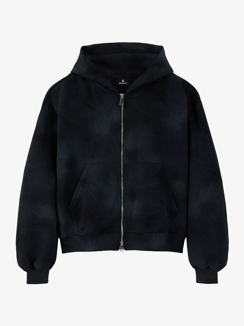 Vintage Washed Tie-Dye Zip Up Hoodie & Barrel Sweatpants Tracksuit