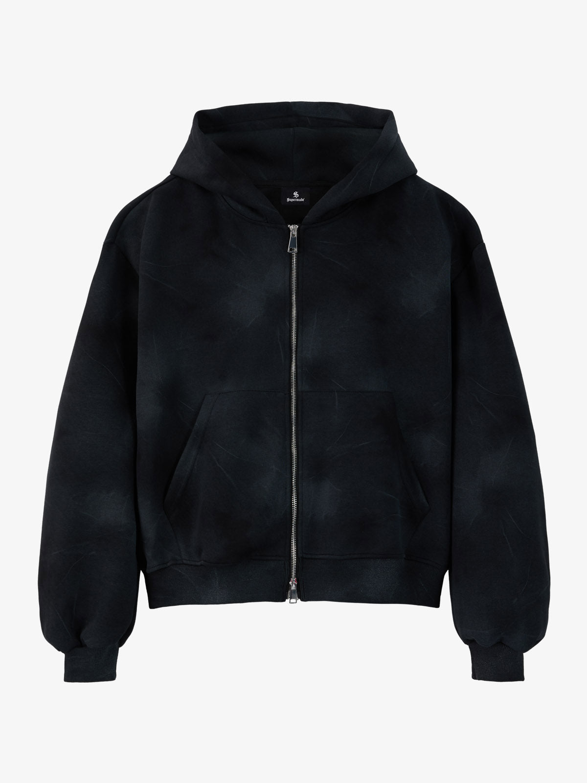 Vintage Washed Tie-Dye Zip Up Hoodie & Barrel Sweatpants Tracksuit
