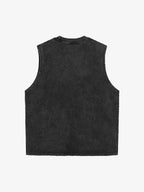 Soccer Ball Footprint Graphic Sleeveless T-Shirt