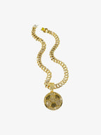 Iced Soccer Ball Pendant Chain Necklace