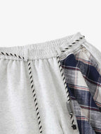 Plaid Patchwork Sweatpants