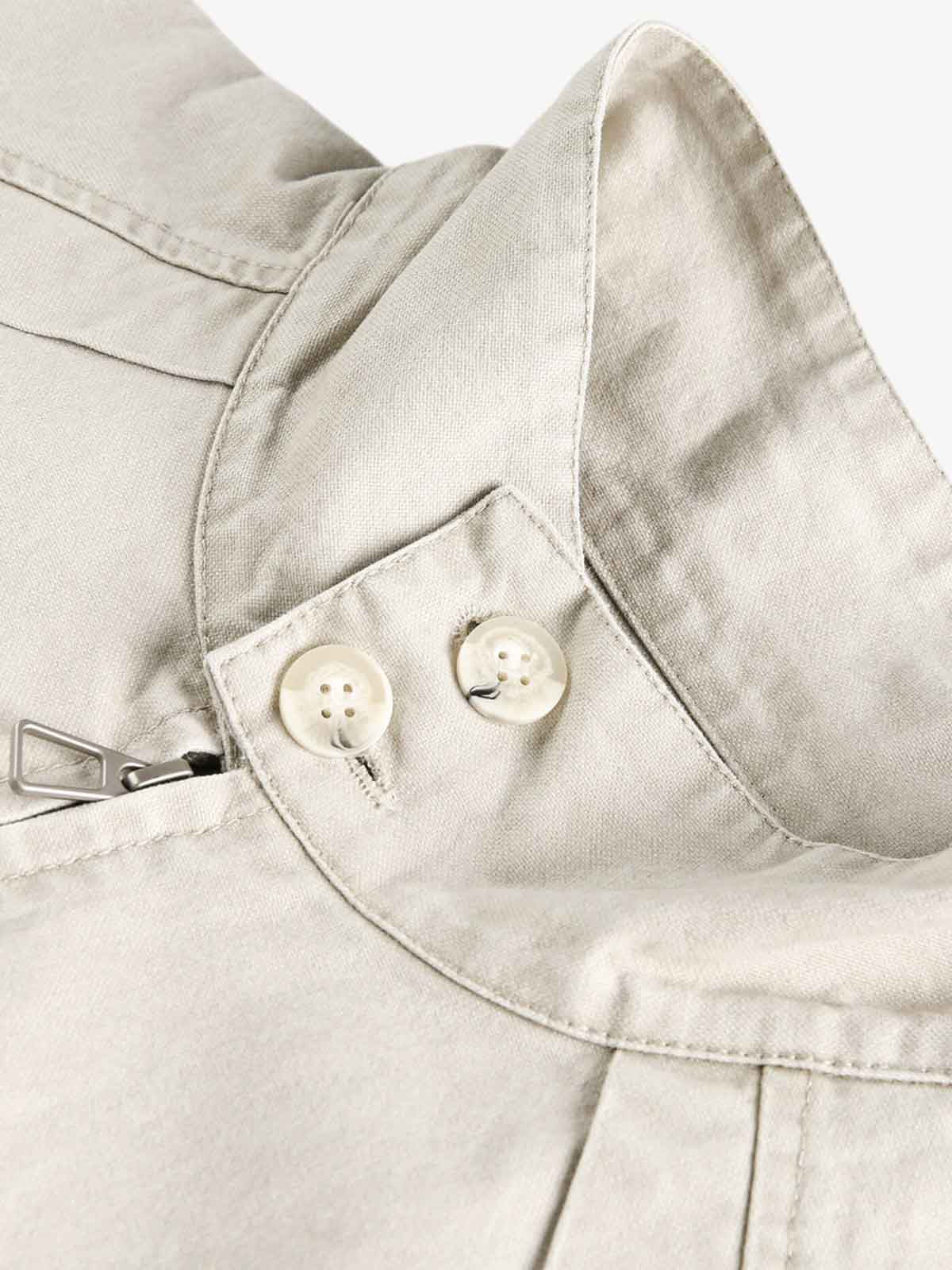 Ruched Sleeve Stand Collar Zip Jacket