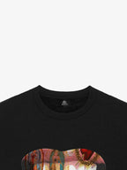 Retro Mouth Design Print Crew Neck Sweatshirt