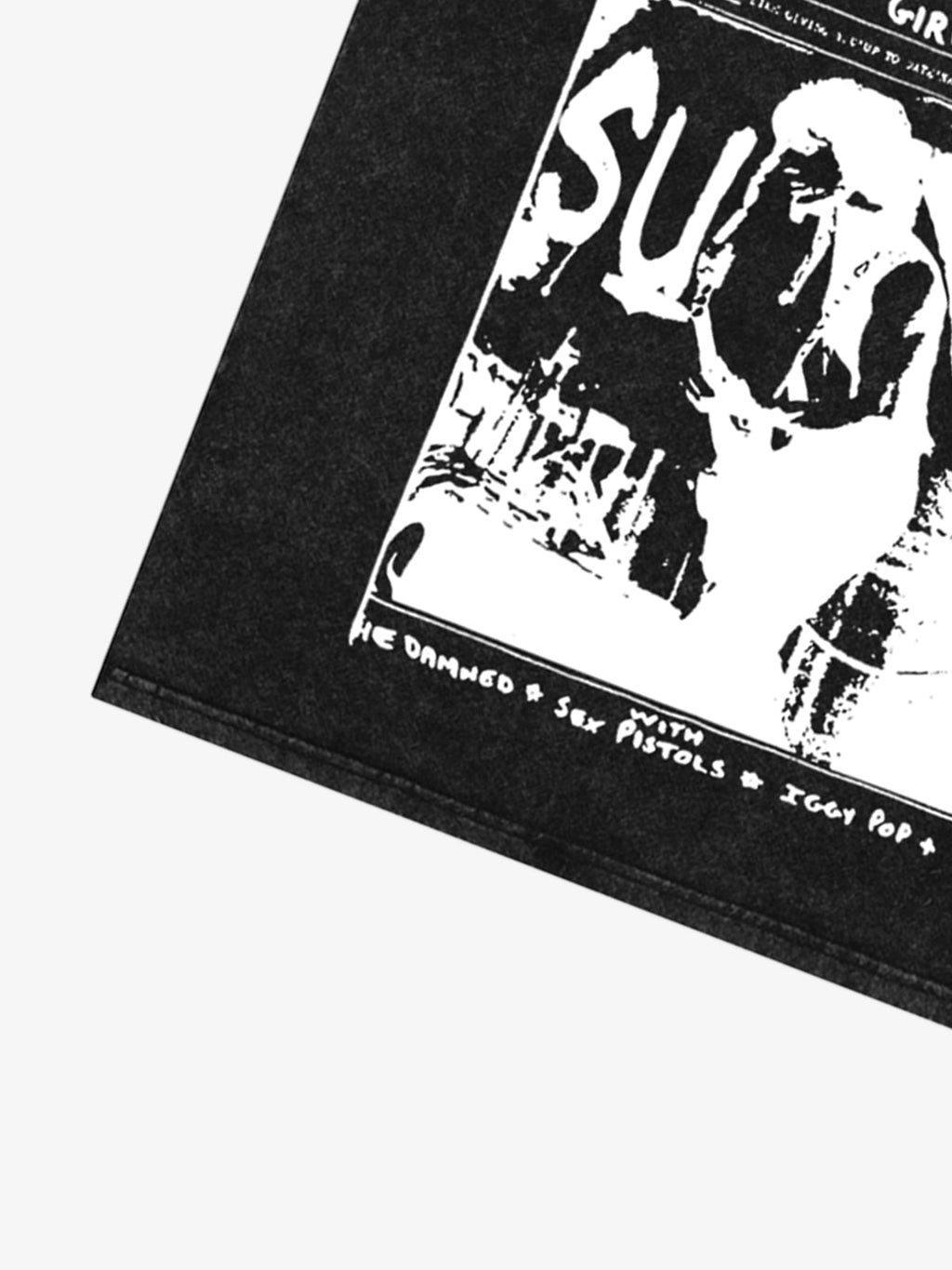 Vintage Washed Punk Graphic Print T-Shirt