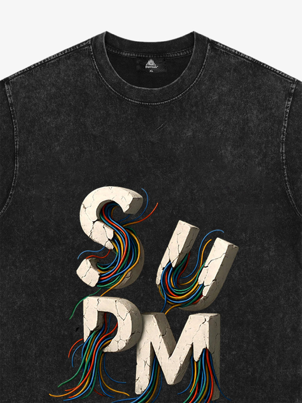 SPMD Letter Cable Graphic T-Shirt