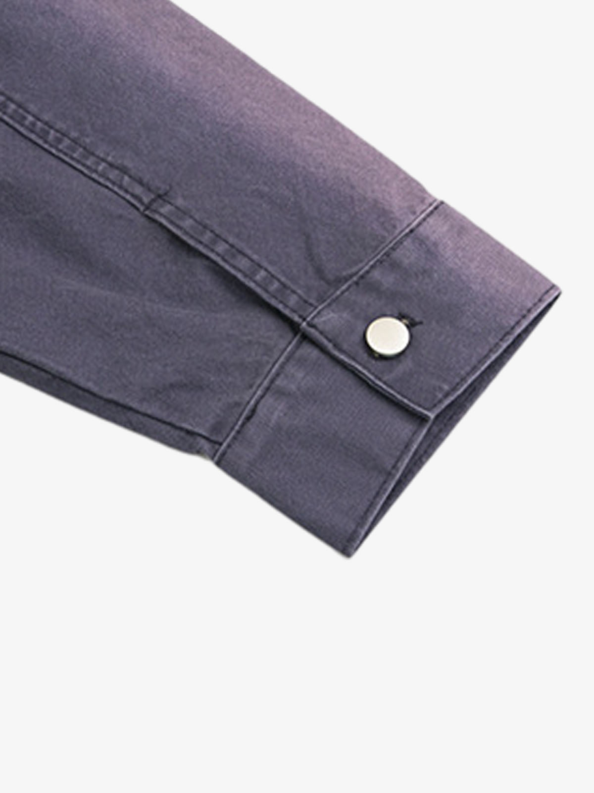 Washed Gradient Embroidered Zip Jacket