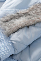 Street Faux Fur Collar Hooded Windproof Padded Jacket