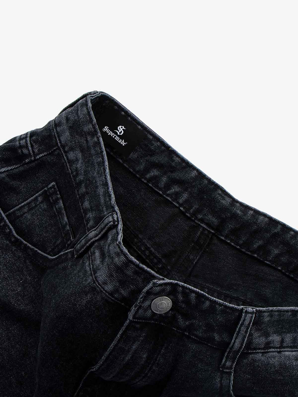 Contrast Stripe Panel Barrel Denim Jeans - 2607