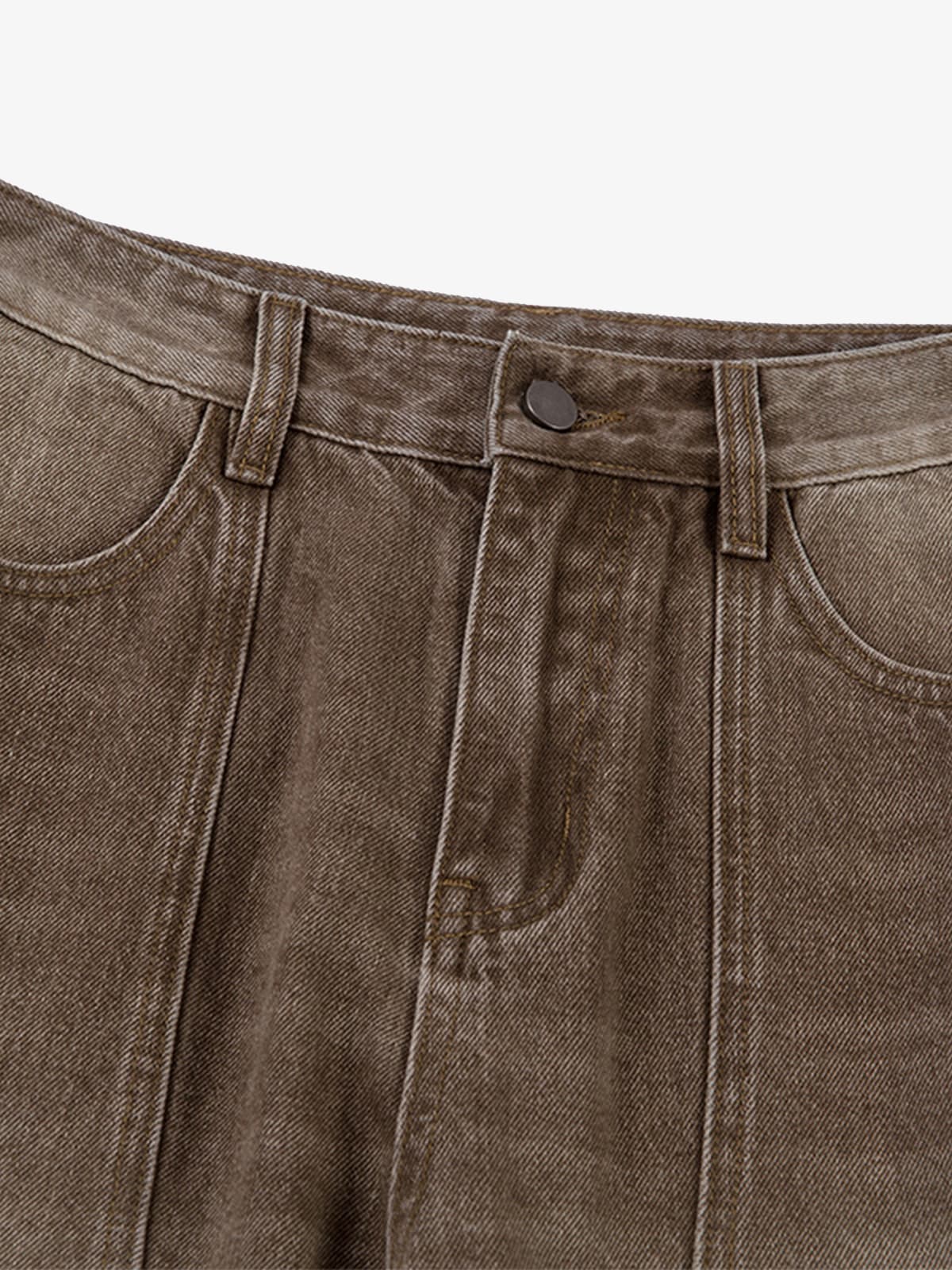 Vintage Washed Workwear Barrel Jeans - 2593