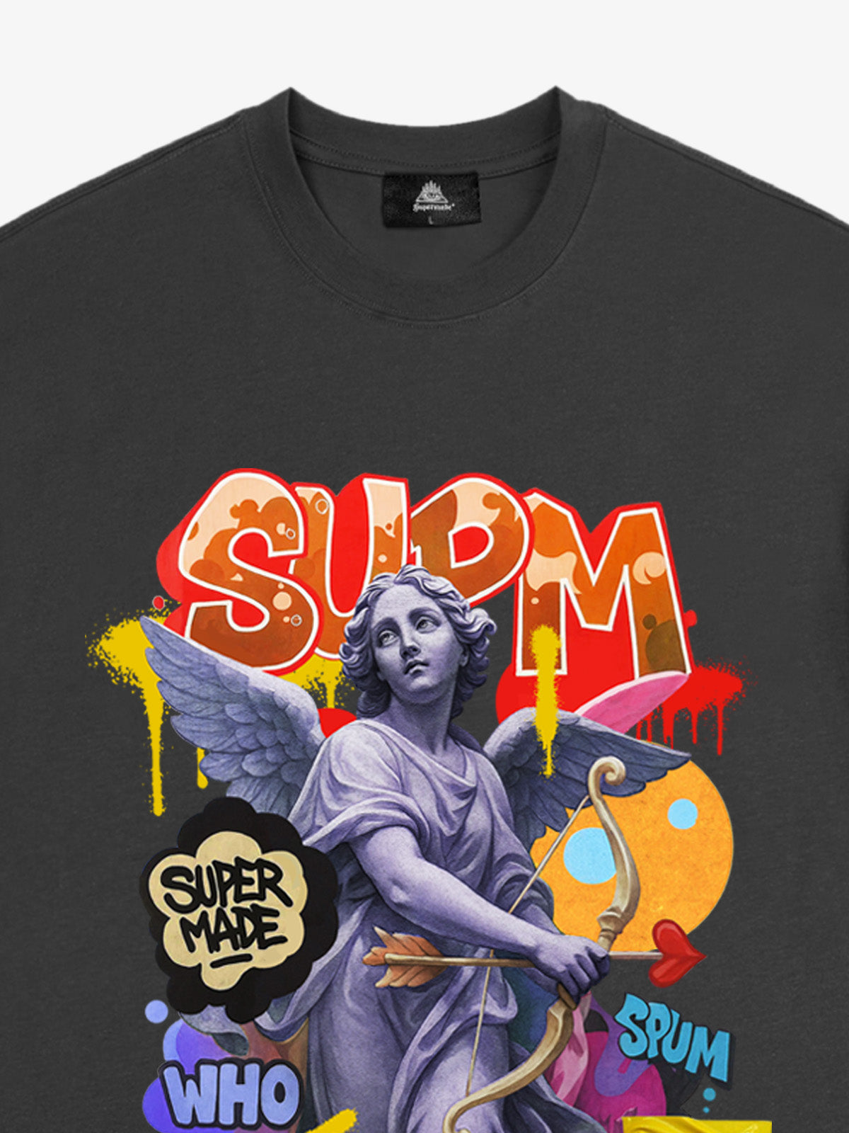 Retro Angel Statue Graffiti T-Shirt