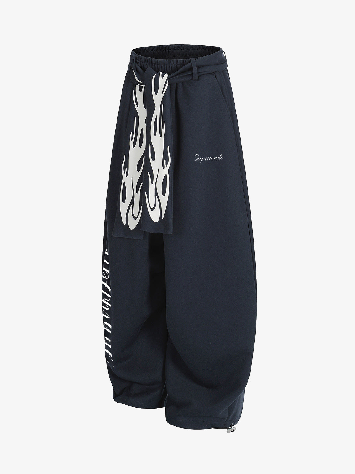 High Street Flame Print Baggy Sweatpants