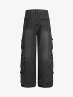 Retro Ripped Cargo Jeans
