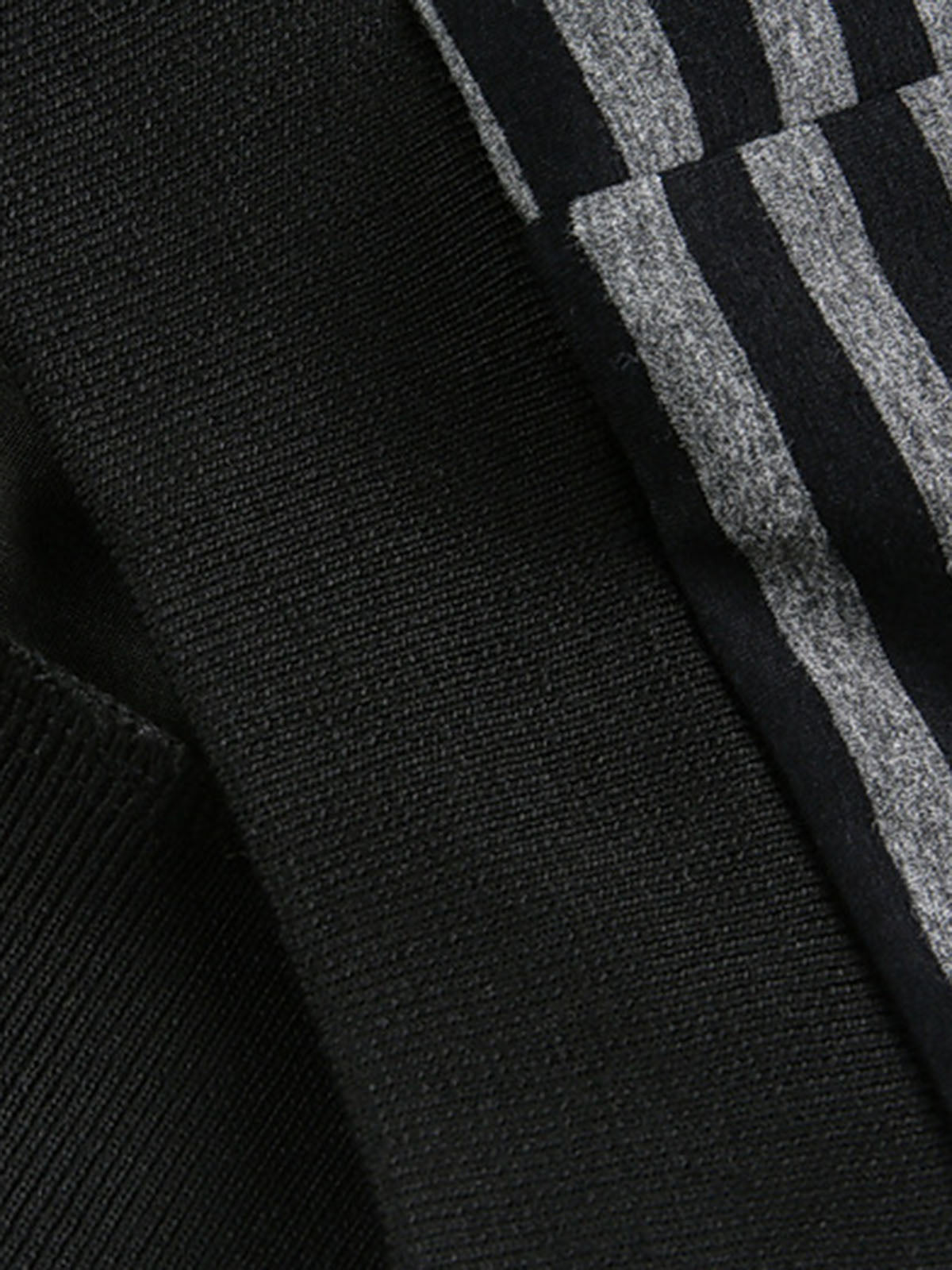 Detachable Fur Collar Striped Zip Up Hoodie