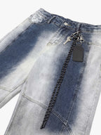 Washed Scorpion Graphic Curved Panel Pants - 2615