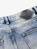 Washed Splatter-Paint Jeans