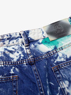 Artistic Brushstroke Hand-Painted Effect Jeans