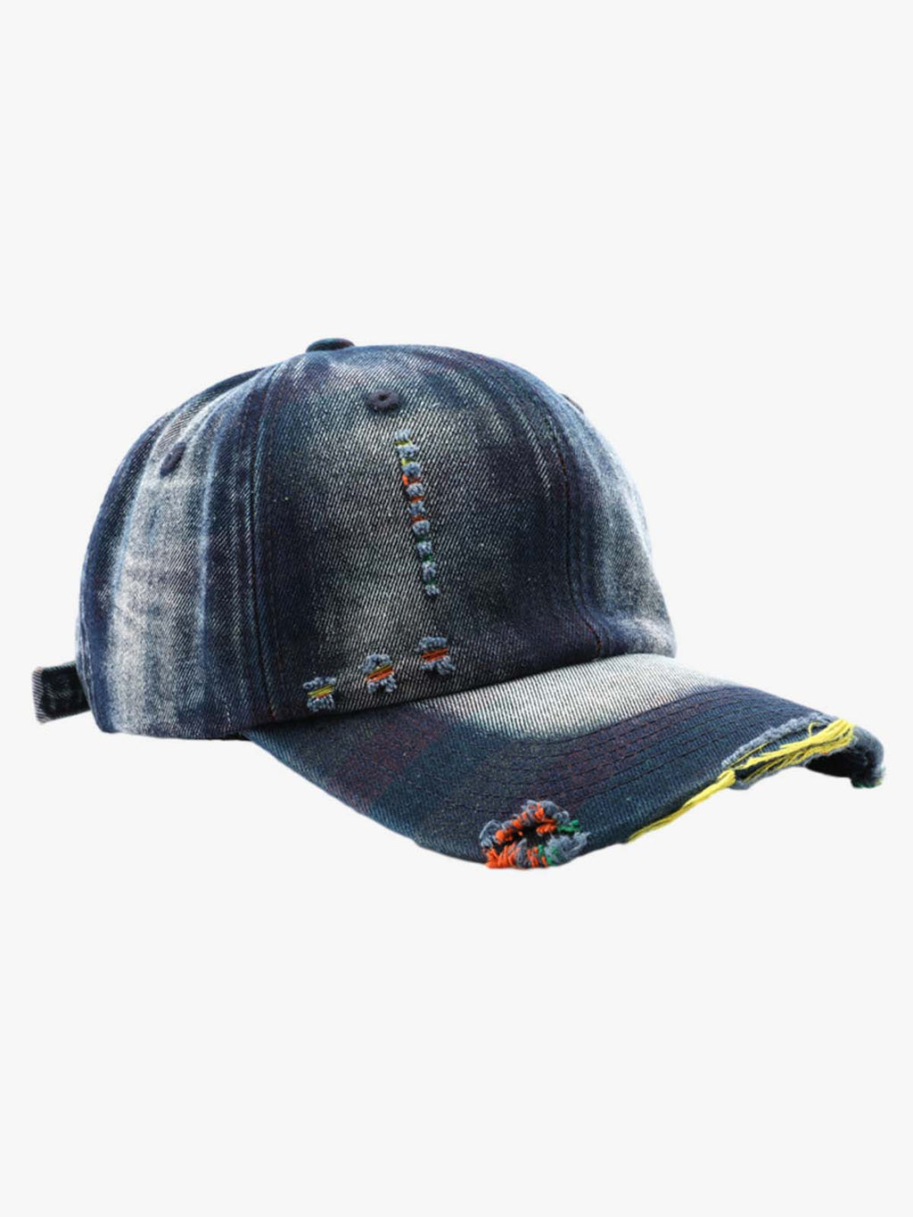 Vintage Washed Distressed Denim Baseball Cap