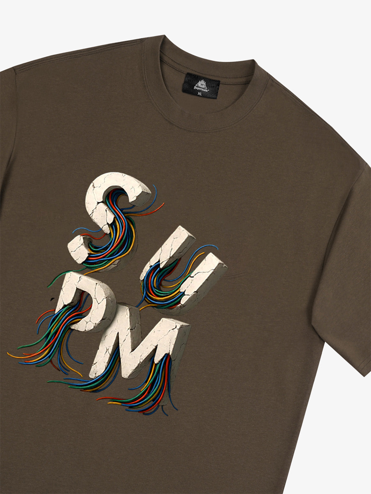 SPMD Letter Cable Graphic T-Shirt