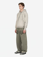 Retro Asymmetric Zip Up Deconstructed Hoodie